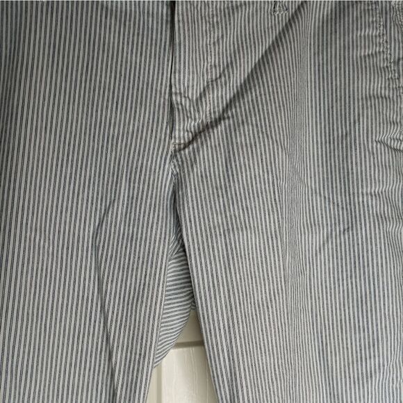 KhakisBy Gap PantsWomen 10/30R CroppedGirlfriend MidRiseStriped Pockets Straight - Picture 2 of 7